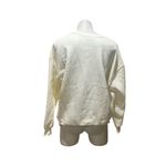 Francesca's  Women's M Beige Love Embroidered Long Sleeve Sweatshirt Photo 8