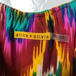 Alice + Olivia  Russel Mini Slip Dress Multicolor Tribal Wave Print Small Photo 1