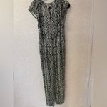 Anthropologie Women Size 8 Zadie black & white Satin jumpsuit Ruffle Sleeves Photo 5