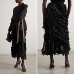 Ulla Johnson NWOT Sarafina ruffled knitted midi skirt in Black Size Medium Photo 9