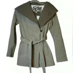 Sebby  Tan & Brown‎ Hooded Knit Belted Jacket Size Small Warm | Cozy | Fall Photo 0