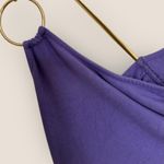 We Wore What WhoWhatWear | Gold & Purple Cutout Ruched Dress | Size L Photo 4