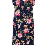 Derek Heart Navy Floral Maxi Dress with Shorts Underneath NWOT Size Large Photo 1
