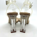 Nasty Gal  Clear Chunky Heel Sandals Women's 7 US Photo 5