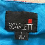 Scarlett  Red and Blue Lace Overlay Fit & Flare Dress Photo 8