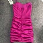 Emerald Sundae Hot Pink Ruched Mini Dress ~ Photo 3