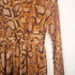 Target Altuzarra For Brown Ruched Snakeskin Printed Dress Size 6 Photo 2