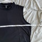 Eileen Fisher  Top Sleeveless Large Viscose Blend Mock Neck Black Solid Pullover Photo 6