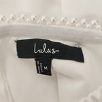 Lulus  White Satin Mini Dress Size Medium Bridal Puffy Sleeve Cocktail Dress Photo 8
