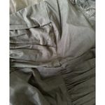 ZARA Womens Medium Top Animal Leopard Print Organza Puff Vneck Sleeve Crop Black Photo 5