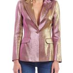 Amanda Uprichard Purple Haze Metallic Aldridge Blazer & Lucette Pants Suit Photo 2