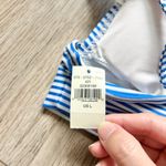 Aerie Longline Blue & White Striped Ruffle Swim Bikini Top Size L NWT Photo 4