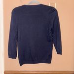 Talbots charming button front cardigan polka dots navy blue size XS Photo 2
