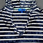 Blue Curl Beachwear Womens Small Blue White Stripe Hooded Swimsuit Cover-up Photo 2