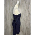 Lulus NWT Women's Navy Blue Asymmetrical Mini Dress Size Medium Long Sleeve Photo 6