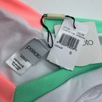 Peixoto Jolie Bikini Bottom Cutouts Ribbed Colorblocked Pink Green White S Photo 4