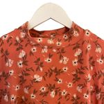 SO  Plus size XXL floral rust color orange long sleeve cowl neck dress prairie La Photo 1