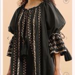 NEW By Timo Cotton Embroidery Tassel Dress in Black Size L Photo 6
