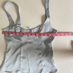 Peppermayo  Women’s XS Silver Satin Corset Top Bustier Tank US 2 Photo 7