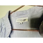 WAVERLY GREY Light Blue Dots Line Up Short Sleeve Top Size Medium Photo 5