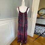 Gibson Latimer New NWT Ruffled Tiered Red White Blue Maxi Dress XXL Photo 5