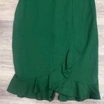 J. Jill Deep Green Long Sleeve Dress Ponte Knit Ruffle Dress Balsam Large Tall Size undefined Photo 6