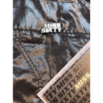Miss Sixty  Second Skin Pants Women's Black Shiny Zipper Detail Size L 30 Photo 7