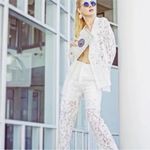 ZARA  LACE BLAZER w/ Slits & Buttons White Color NEW Photo 9