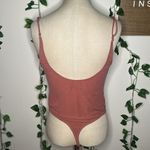 Urban Outfitters  Out From Under Dusty Rose Cowlneck Thong Bodysuit NWOT Photo 1
