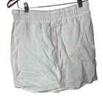 James Perse  Linen Drawstring Mini Skirt White Womens XS Photo 1