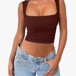 Amazon Brown seamless crop tank top Photo 0