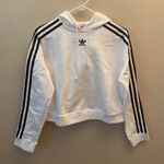 Adidas NWT Original White Cropped Hooded Jacket XS WHITE Photo 0