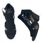 Vince Camuto * Caged Heels Womens Size 7M Black Perforated Gladiator Fairy Witchy Photo 11