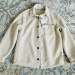 ZARA NWT  Teddy Shirt Jacket S/M Photo 4