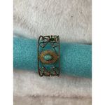 Fire‎ Opal cuff bracelet Made In Turkey Gold Colored Wire Brass Jewelry Photo 6