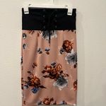 Floral Black and Pink Women's Skirt Size S Photo 1