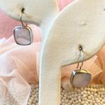 Sterling Silver Earrings Moontsone Square Pale Dangle Hook Earrings Minimalist Photo 0