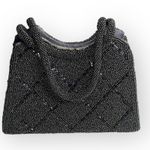 Vintage 50ās: Magid 𣓠Mini Beaded Top Handle Handbag Evening Bag 𣓠Black 𣓠Photo 8