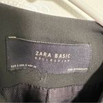 ZARA Basic Collection Lace Trim Crop Blazer Black S Photo 11