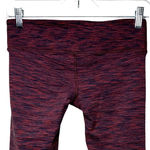 Alo Yoga Pant Women Small Pink Gray Marled Cropped Leggings Workout Athleisure Photo 3