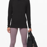 Lululemon ‎ Black High Lines Pullover Sweatshirt With Pockets EUC Size 8 Photo 0