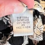 VTG Long Floral Maxi Skirt Black w/ White floral print Tagged XL but runs big Size undefined Photo 5