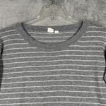 Gap  Womens XS Gray White Striped Boatneck Sweater Merino Wool Blend‎ Neutral Photo 3