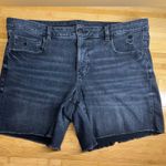 American Eagle Women The Dream Jean Black Midi Cutoff Stretch Denim shorts|Sz:18 Photo 0