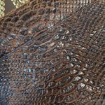 Michael Kors Brown Python Snakeskin & Gold Chain Crossbody Shoulder Bag Photo 4