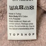 Topshop Pink Heathered Cropped Sweatshirt Soft Cozy Fleece Pullover Size 4 Photo 5