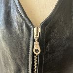 Black Leather Halter Top. XL Photo 2