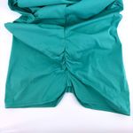 Sara Roka Teal Ruched Collared Button Up Mini Dress Medium Italy Designer Luxury Green Photo 8
