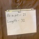 Banana Republic  button up blouse women’s large olive green red white 100% Silk Photo 3