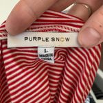 Purple Snow Striped Crop Top Photo 4